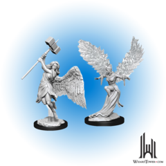 Pathfinder Deep Cuts Unpainted Miniatures: Balisse and Astral Deva